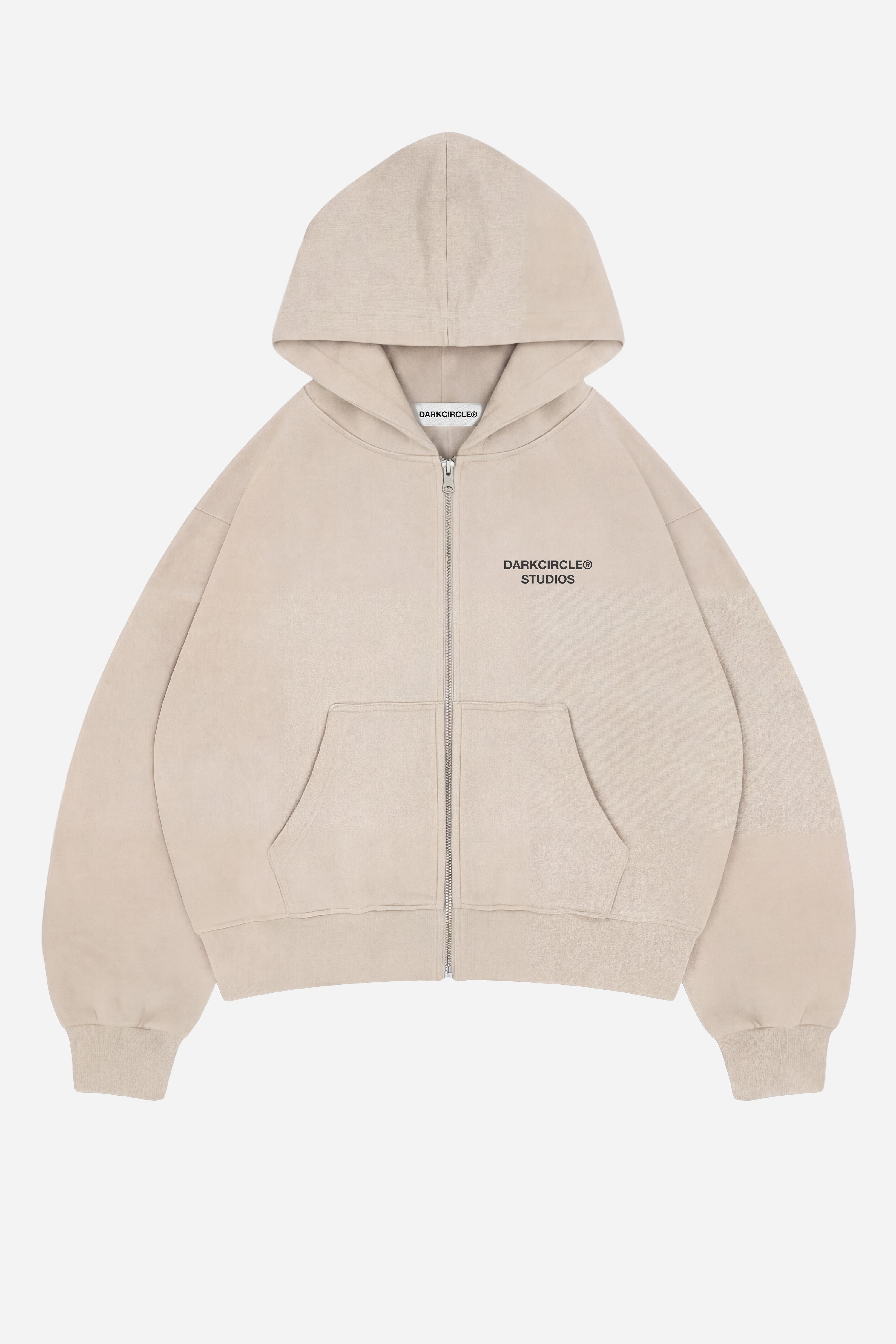 Studio Zip Hoodie V2 - Stone – DARKCIRCLE®