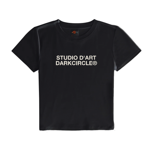 Womens Studio Cropped Tee - Black