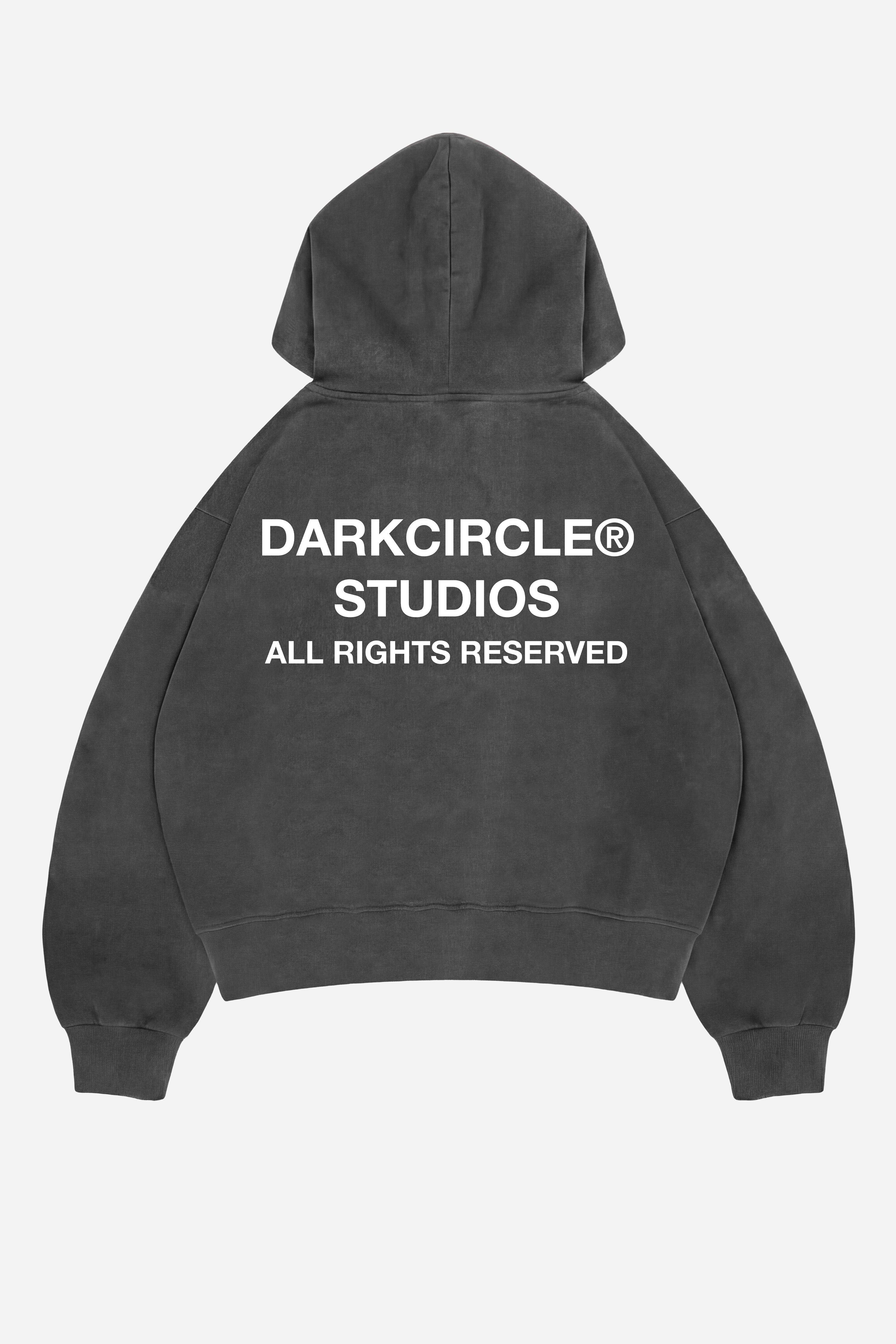 Studio Zip Hoodie V2 - Washed Charcoal – DARKCIRCLE®