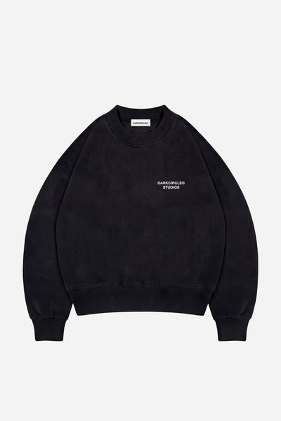 CLUBHAUS “The Crew” Crewneck - BLACK Men's Organic Fleece Crew Neck Sweatshirt – MATE the Label