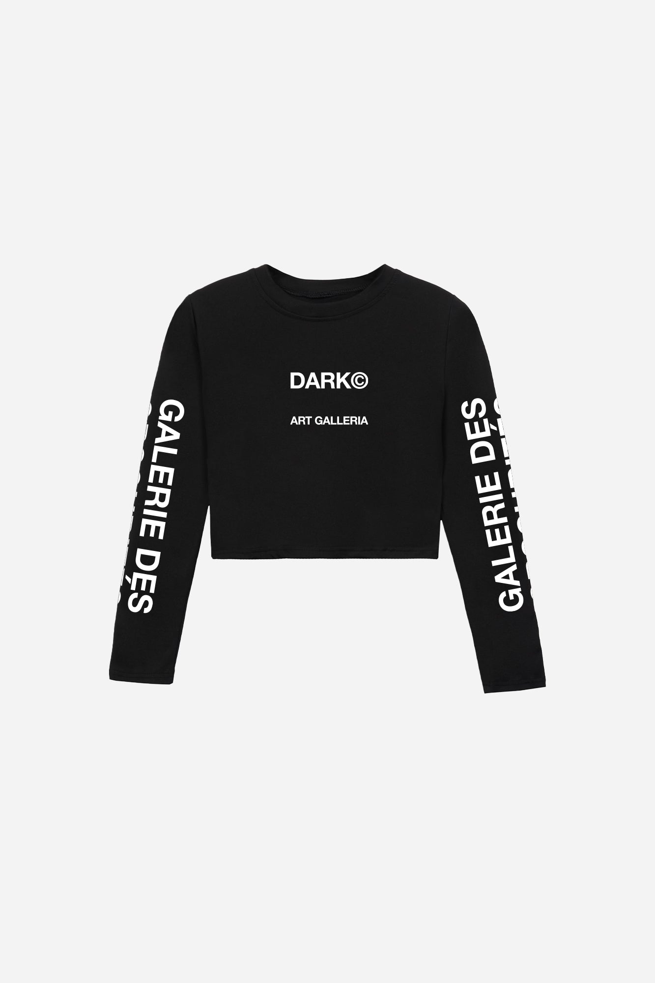 Galleria Long sleeve cropped top - Black