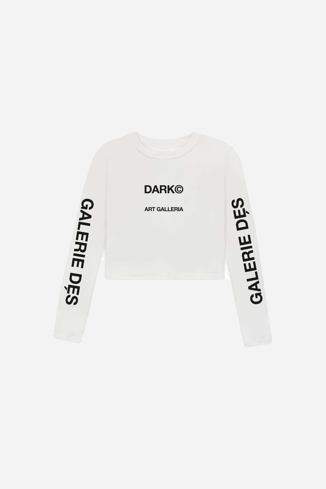 Galleria Long sleeve cropped top - White