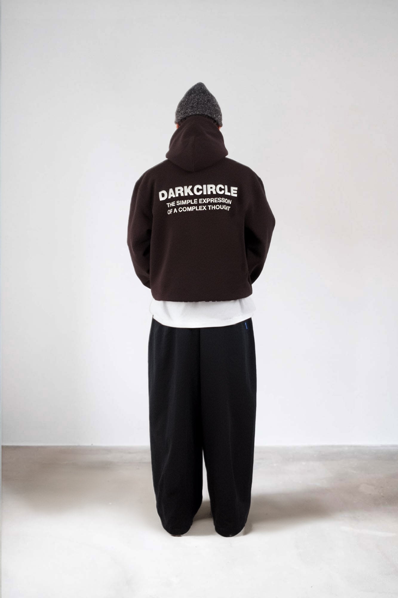 Complex cropped hoodie - Black