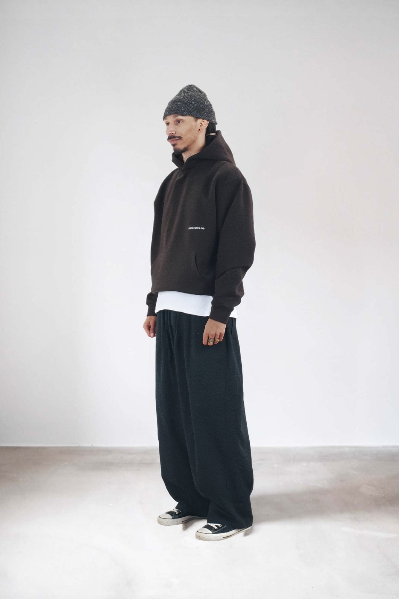 Complex cropped hoodie - Black