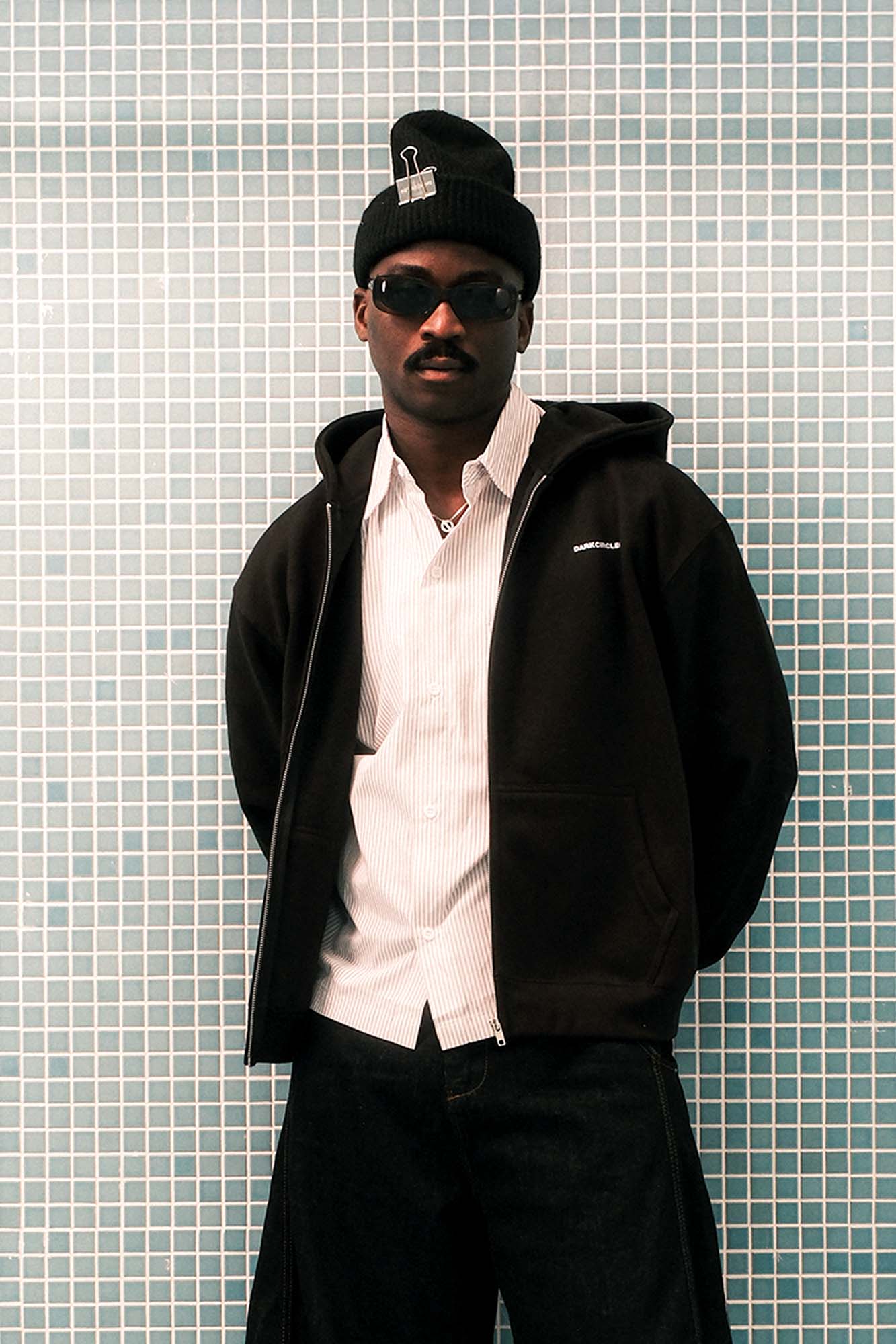 Mini Registered Zip Hoodie - Black