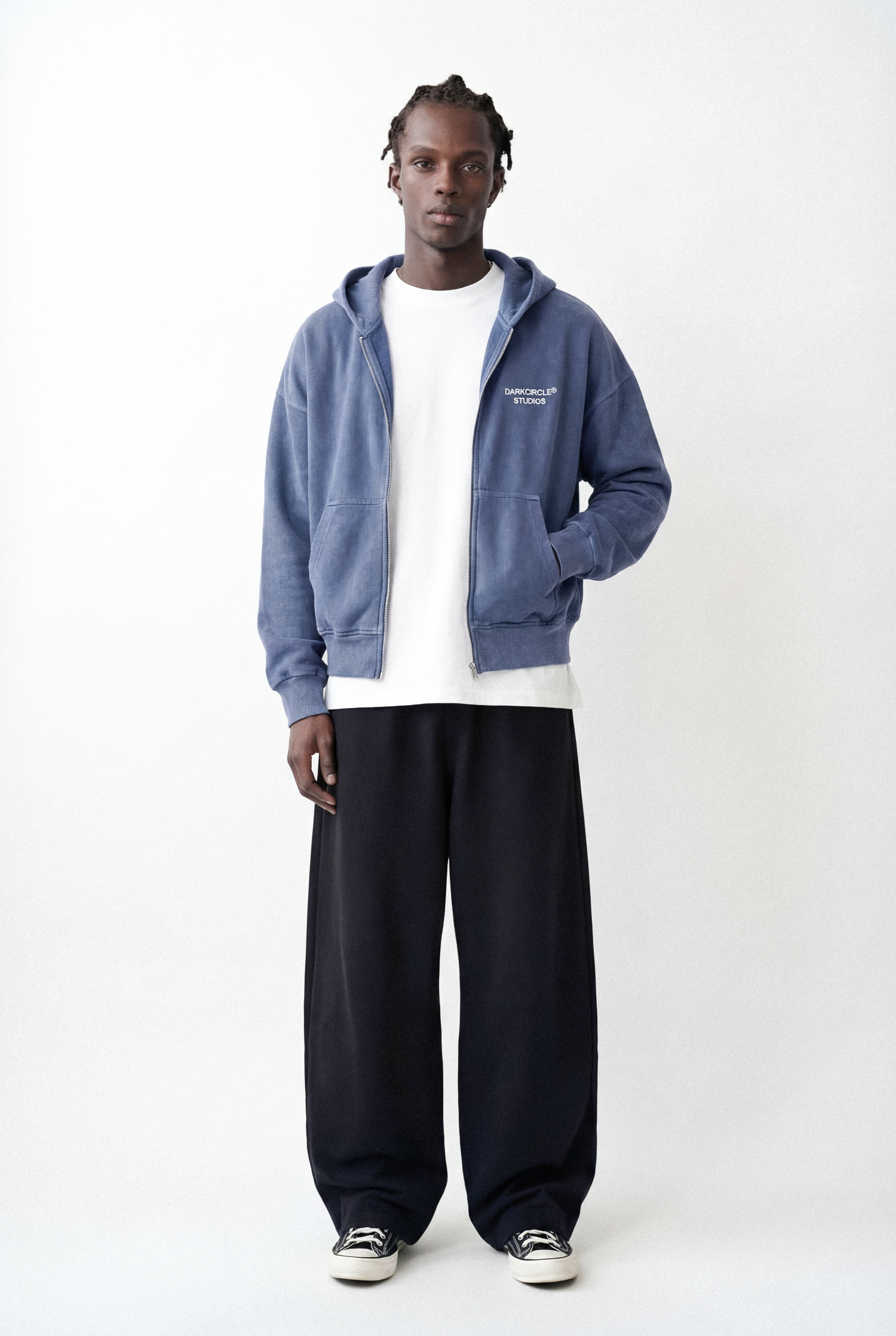 Studio Zip Hoodie V2 - Washed Petrol Blue – DARKCIRCLE®