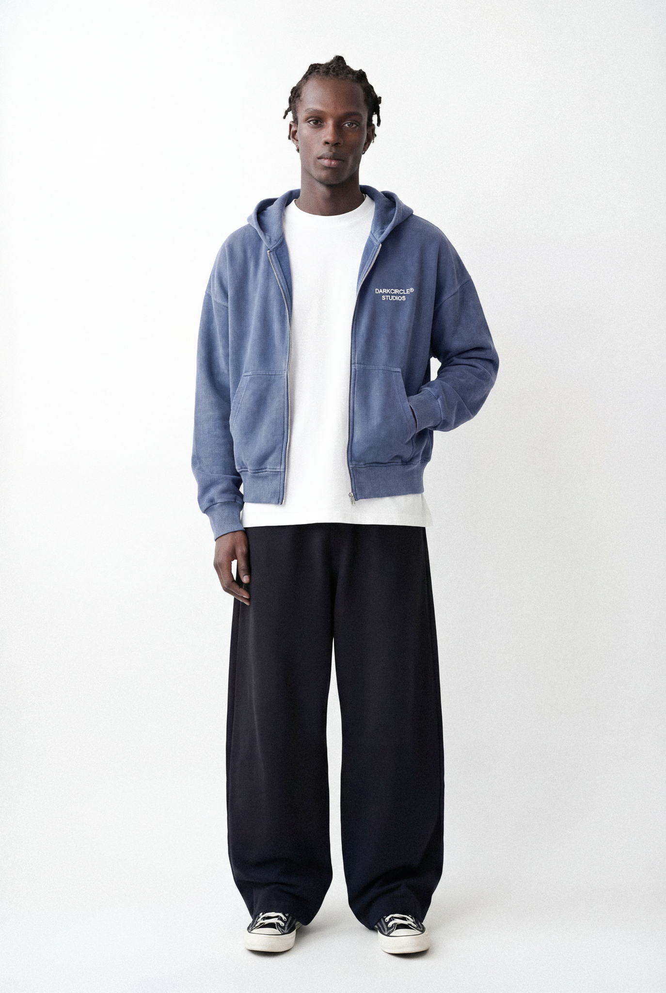 Studio Zip Hoodie V2 - Washed Petrol Blue – DARKCIRCLE®