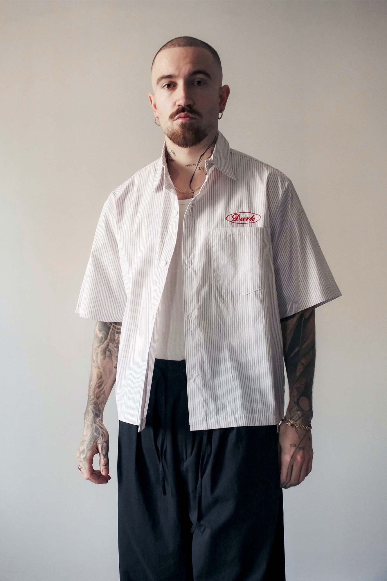 Transit Shirt - Grey/White Stripe
